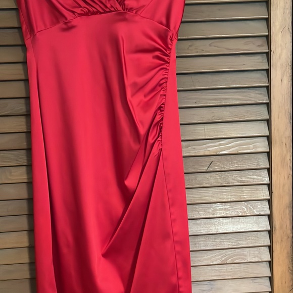 Womens Red midi dress - Picture 6 of 6